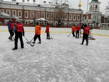Хоккей в валенках и открытие зимнего сезона на лыжной базе «Восток» коллективом ТЧЭ-2 декабрь 2019
