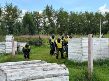 Турнир по пейнтболу для членов профсоюза эксплуатационного локомотивного депо Красноярск-Главный 9 августа 2024