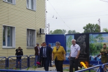 Открытие обновленного памятника воинам-железнодорожникам в сквере возле Иланской дистанции пути 30 июня 2020