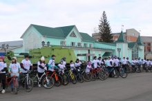 Велопробег, посвящённый 45-летию начала строительства БАМа 21 апреля 2019 (Боготол)